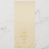 Elegante Pfauen-Hochzeitszeremonie-Programme Programm (Rückseite)