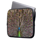 Elegante Pfauen-Vogel- und Feder-Kunst Laptopschutzhülle (Vorderseite Links)