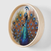 Elegante Pfauenaufzeichnung Uhr (Winkel)