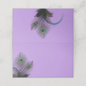 Elegante Pfauenfalte Platzkarten (Außenseite Aufgefaltet)