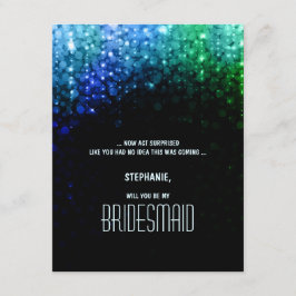 Elegante Pfauenfarbe Bucht Hochzeitsfrau Einladung