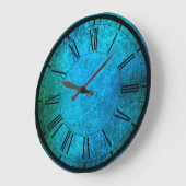 Elegante Pfauenfarbenuhr Große Wanduhr (Winkel)