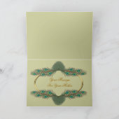 Elegante Pfauenfeathers am Muttertag Fotokarten Karte (Innenseite)