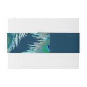 Elegante Pfauenfeathers und GoldWedding Einladungsbanderole (Rückseitenbeispiel)