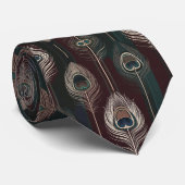 Elegante Pfauenfeder Krawatte (Gerollt)