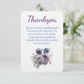 Elegante Pfauenfloralwohnung Dankeschön Karte (Stehend Vorderseite)