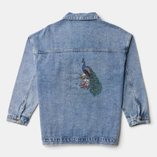 Elegante Pfauenhochzeitsfeier in Türkis Jeansjacke