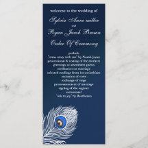 Elegante Pfauenprogramme in Weiß und Blau