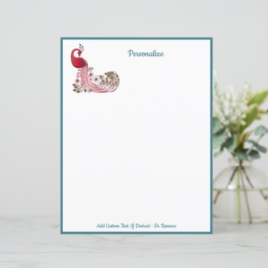 Elegante Pfauenvögel personalize (Stehend Vorderseite)