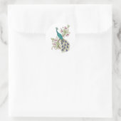 Elegante PfauenWEDDING ENVELOPE STICKERS (Tasche)