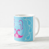 Elegante Pfaus Kaffeetasse (VorderseiteRechts)