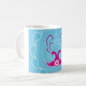 Elegante Pfaus Kaffeetasse (Vorderseite Links)