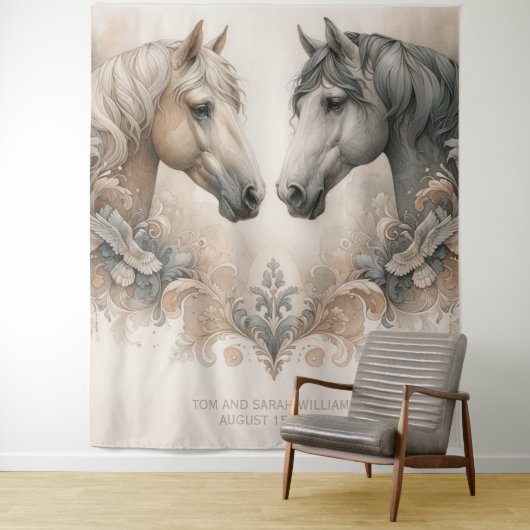 Elegante Pferde - Hintergrund Wandteppich (Beispiel)