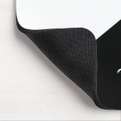 Elegante Pferde Silhouetten auf Schwarz & Weiß Mousepad (Ecke)