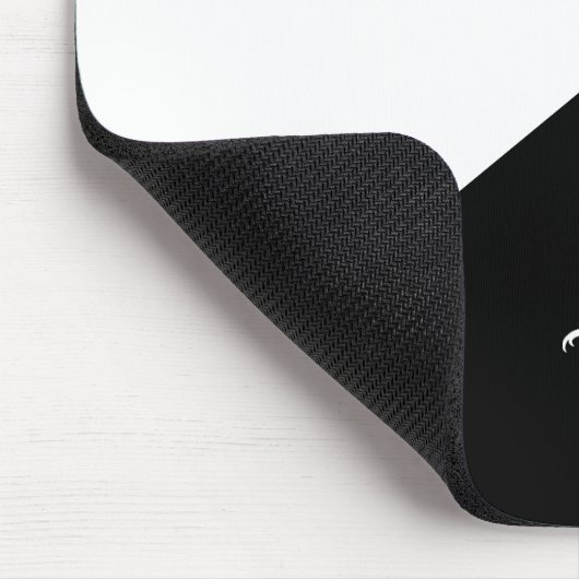 Elegante Pferde Silhouetten auf Schwarz & Weiß Mousepad (Ecke)