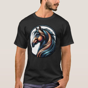 Elegante Pferdeabbildung für Pferdeliebhaber H T-Shirt