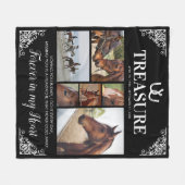 Elegante PferdeGedächtnisfotografie Fleecedecke (Vorderseite (Horizontal))