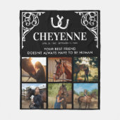 Elegante PferdeGedächtnisfotografie Fleecedecke (Vorderseite)