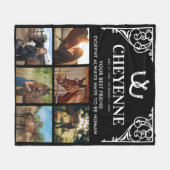 Elegante PferdeGedächtnisfotografie Fleecedecke (Vorderseite (Horizontal))