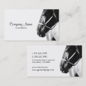 Elegante Pferdekopf-Weiß-Visitenkarte Visitenkarte (Vorne/Hinten)