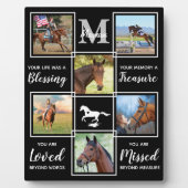 Elegante PferdeMemorial Personalisierte FotoCollag Fotoplatte (Vorderseite)