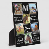 Elegante PferdeMemorial Personalisierte FotoCollag Fotoplatte (Seite)