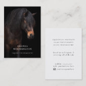 Elegante Pferderennbahn Pferderennbahn Fotografie Visitenkarte (Vorne/Hinten)