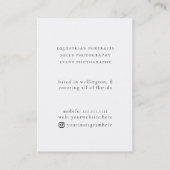 Elegante Pferderennbahn Pferderennbahn Fotografie Visitenkarte (Rückseite)