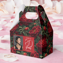 Elegante Pfingstrosen-Blumenakzent-Geburtstag Geschenkschachtel