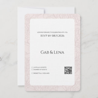 Elegante Pfingstrosen-Rot-Hochzeit-RSVP-Karte mit