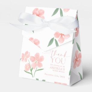 Elegante Pfirsich-Blüten-Brautdusche Geschenkschachtel