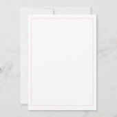 Elegante Pfirsich-Monogramm-Moderne Hochzeit Einladung (Rückseite)