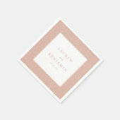 Elegante Pfirsich-Polka-Punkte Serviette (Ecke)