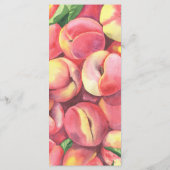 Elegante Pfirsiche mit minimalistischem Menü Menükarte (Rückseite)