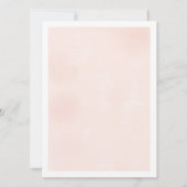 Elegante pfirsichfarbene Blume Einladung (Rückseite)