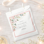 Elegante Pfirsichfarbene Hochzeit mit floraler Flo Geschenktütchen (Ausgeschnitten)