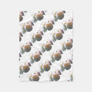 Elegante, pfirsichorange Rose Fleecedecke