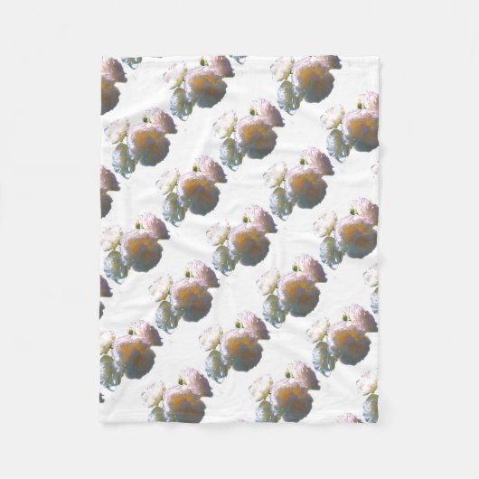 Elegante, pfirsichorange Rose Fleecedecke (Vorderseite)