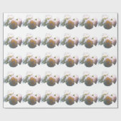 Elegante, pfirsichorange Rose Geschenkpapier (Flach)