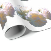 Elegante, pfirsichorange Rose Geschenkpapier (Rolleneckpunkt)