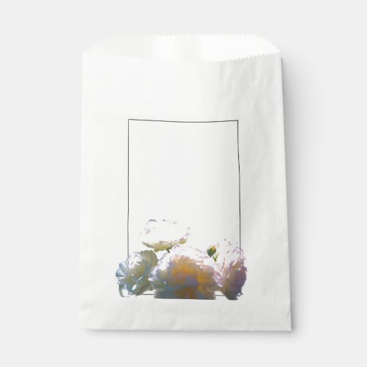 Elegante, pfirsichorange Rose Geschenktütchen (Vorderseite)