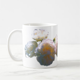 Elegante, pfirsichorange Rose Kaffeetasse