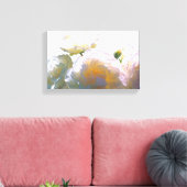 Elegante, pfirsichorange Rose Leinwanddruck (Insitu (Wohnzimmer))