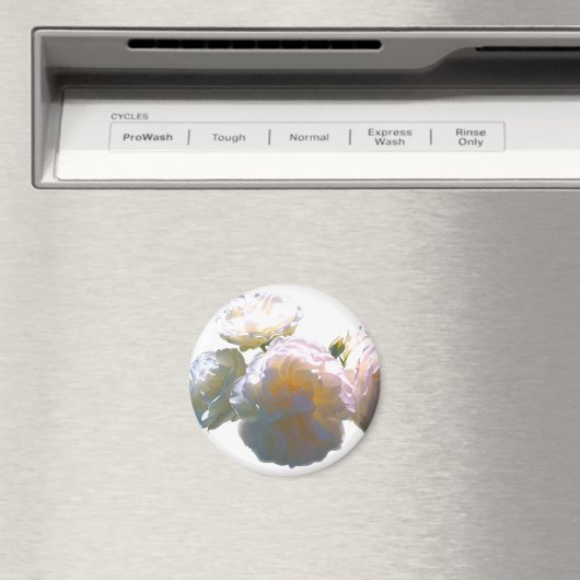 Elegante, pfirsichorange Rose Magnet (In Situ (Geschirrspüler))