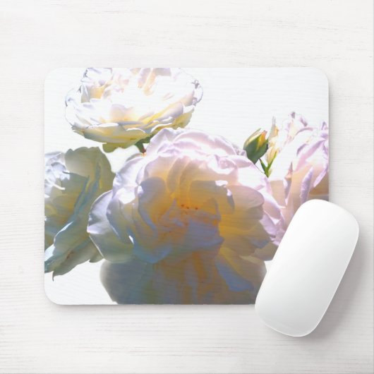 Elegante, pfirsichorange Rose Mousepad (Mit Mouse)