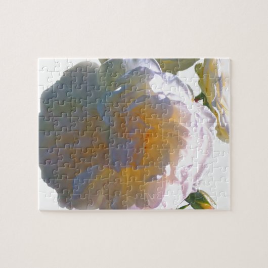 Elegante, pfirsichorange Rose Puzzle (Horizontal)