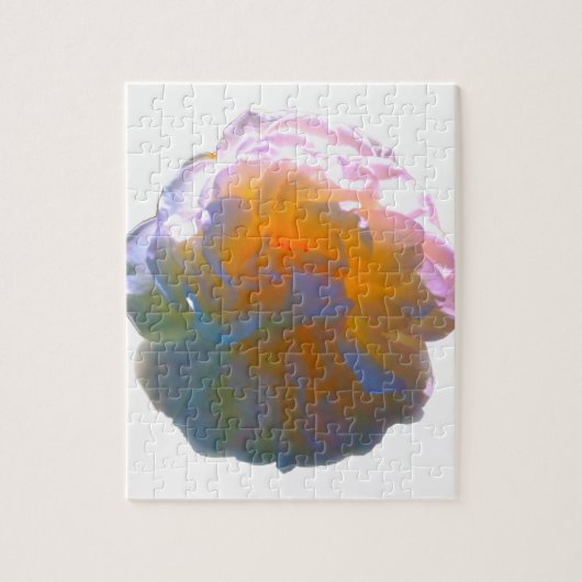 Elegante, pfirsichorange Rose Puzzle (Vertikal)