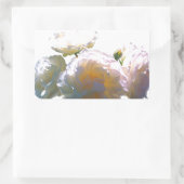 Elegante, pfirsichorange Rose Rechteckiger Aufkleber (Tasche)