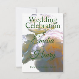 Elegante, pfirsichorange Rose Save The Date