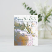 Elegante, pfirsichorange Rose Save The Date (Stehend Vorderseite)